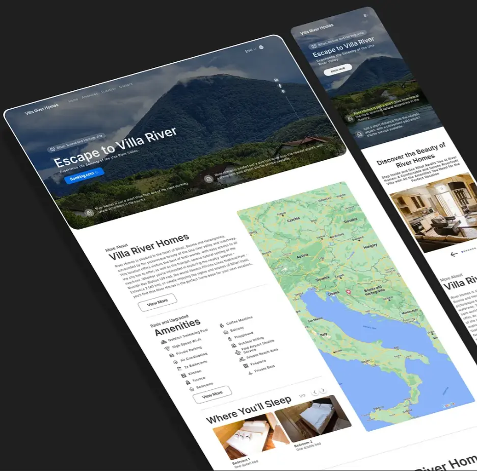 River Homes Bihać — Villa Website preview
